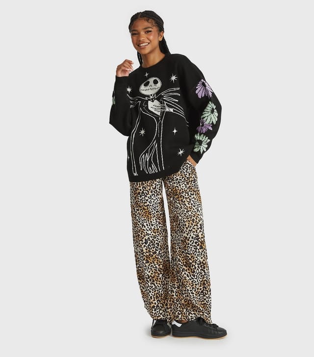 Skinnydip Women's Black Jack Skellington Jumper Skinnydip New Look - 3