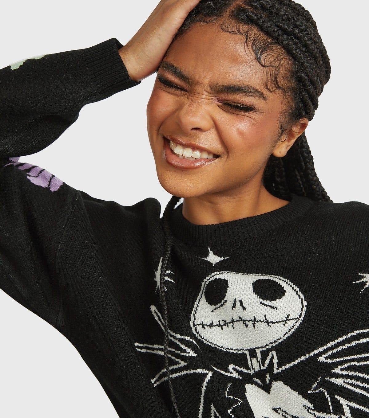 Skinnydip Women's Black Jack Skellington Jumper Skinnydip New Look - 4