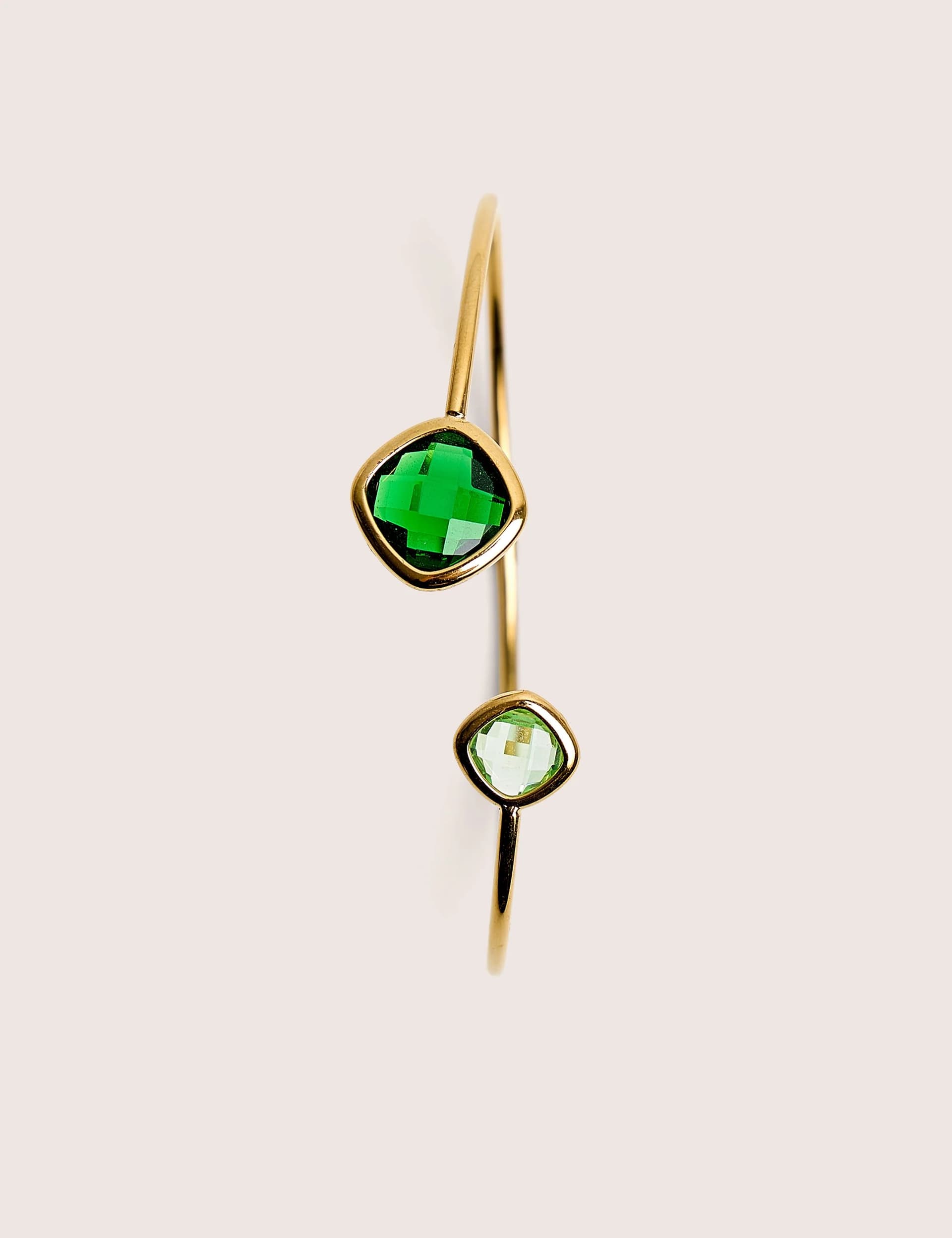 Public Desire Public Desire UK Gold Emerald Stone Bangle
