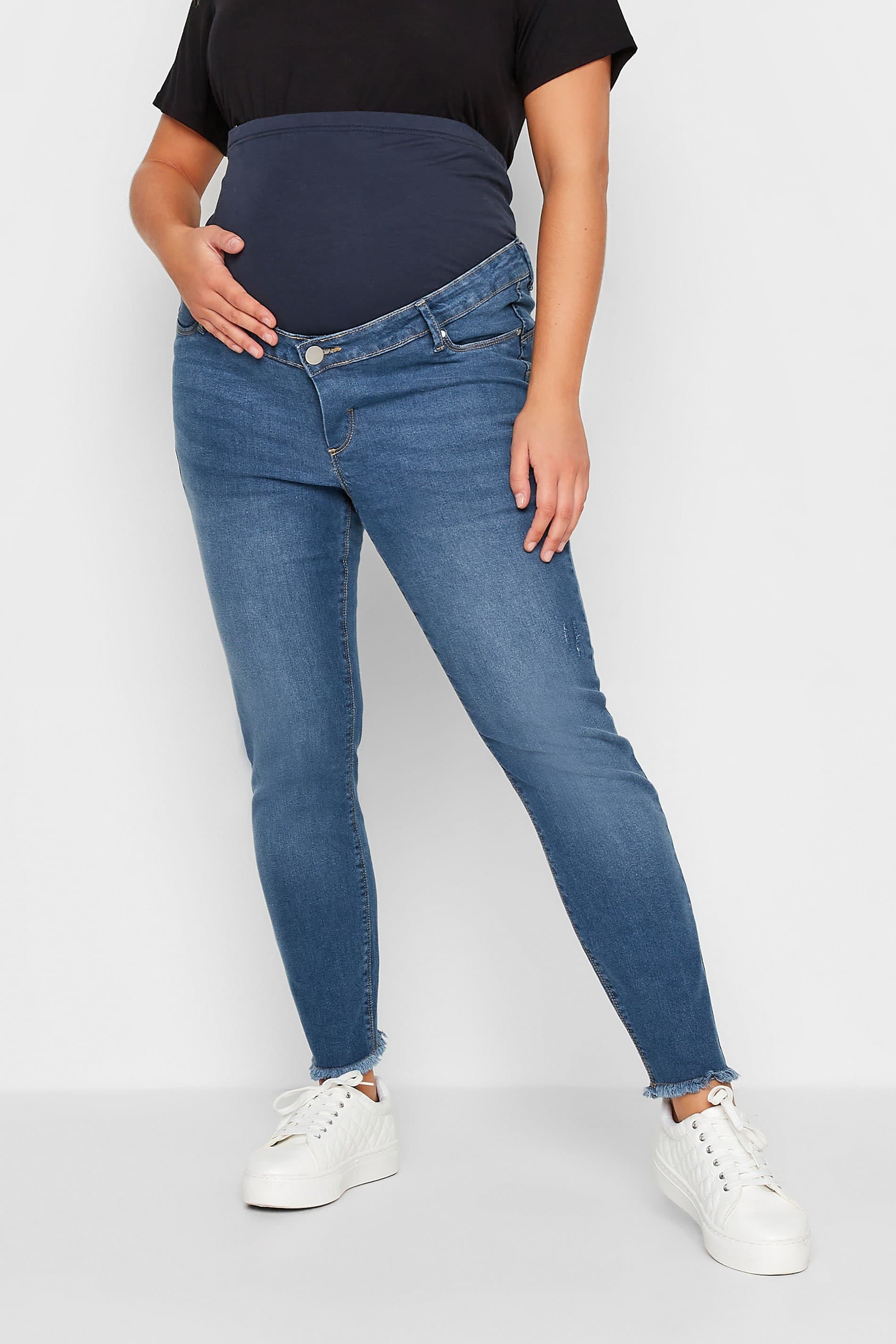 Bump It Up Maternity Plus Size Blue Push Up Ava Jeans