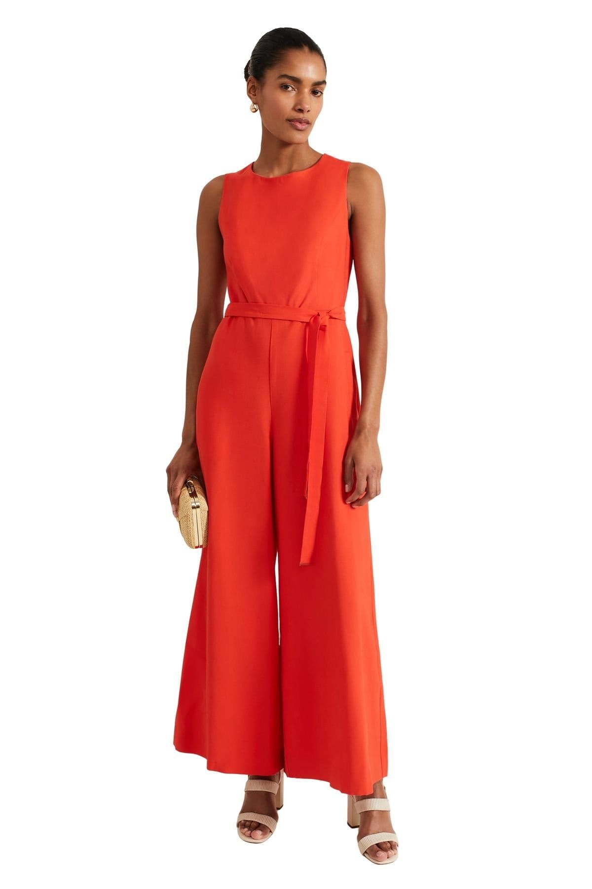 Phase Eight Scarlet Sleeveless Wide-Leg Jumpsuit