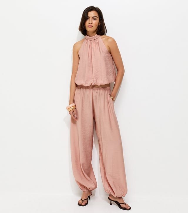 New Look Women's Pale Pink Cuffed Leg Trousers New Look - 2