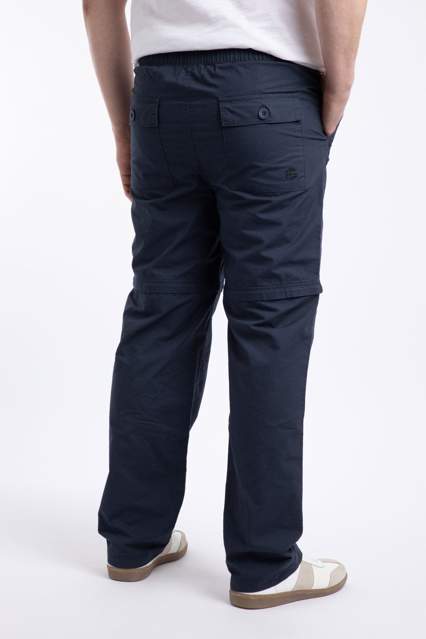 Weird Fish Weird Fish Men's Wade Ripstop Zip Off-Trousers in Navy - 4