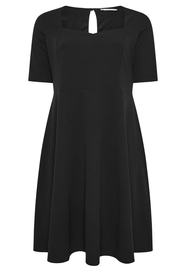 Yours Yours Women's Panel Skater Dress in Black - 2