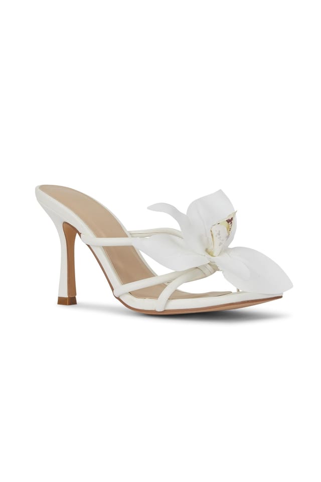 Truffle Collection Truffle Collection Women's Heeled Mules Sandals Slip On Polyurethane Stiletto Heel Summer Shoes in White - 3