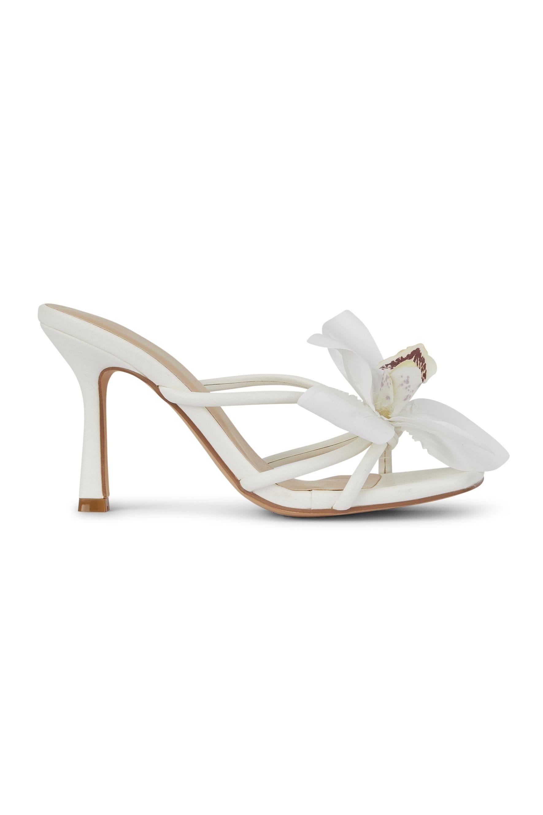 Truffle Collection Truffle Collection Women's Heeled Mules Sandals Slip On Polyurethane Stiletto Heel Summer Shoes in White - 4