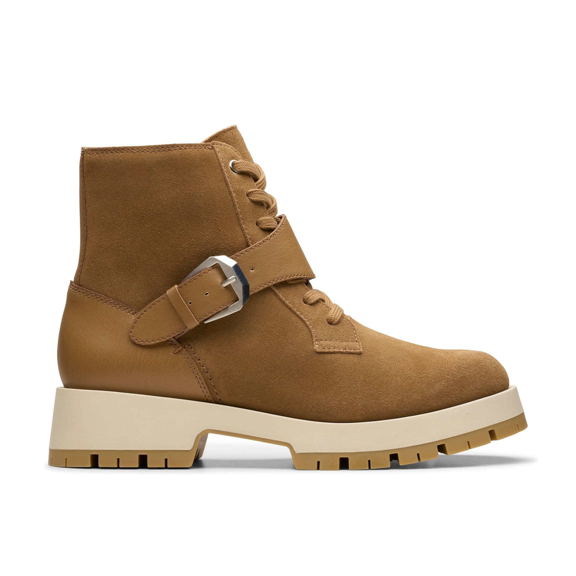 Clarks Clarks Women's Ledwick Gracie Dark Sand Combination Ankle Boots in Brown