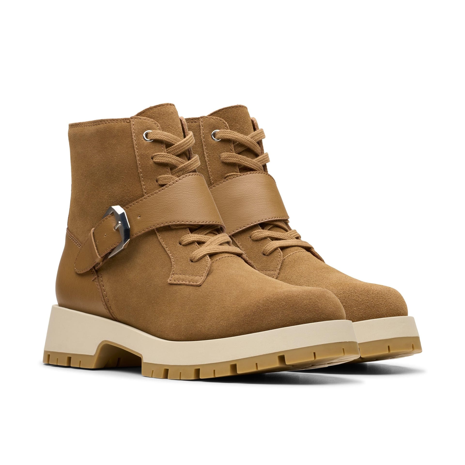Clarks Clarks Women's Ledwick Gracie Dark Sand Combination Ankle Boots in Brown - 4