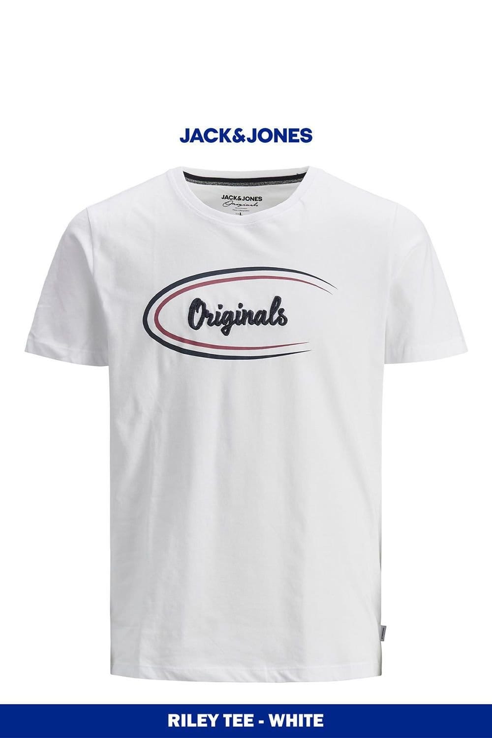jack & jones Jack & Jones Men's Casual Cotton T-Shirt Crew Neck Short Sleeve Regular Fit - White, S in White - 4
