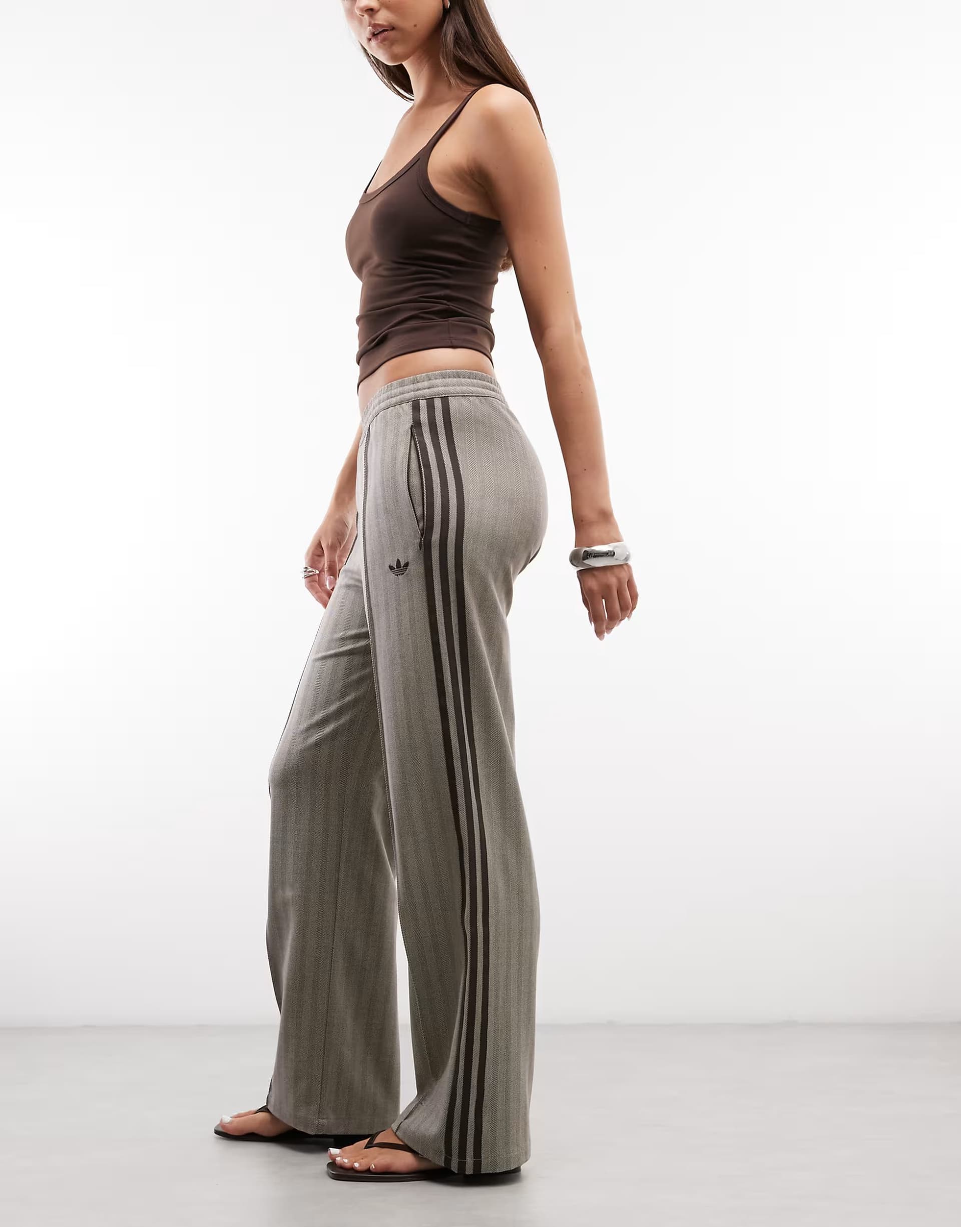 ASOS adidas Originals Classic track pants in light herringbone