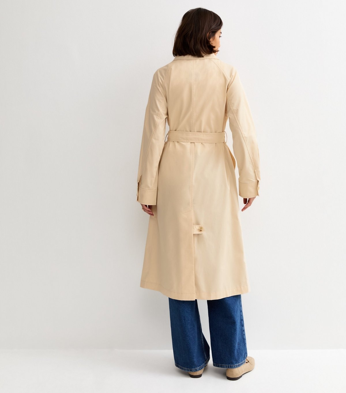 New Look Women's Light Yellow Cotton Belted Mac Coat New Look - 4