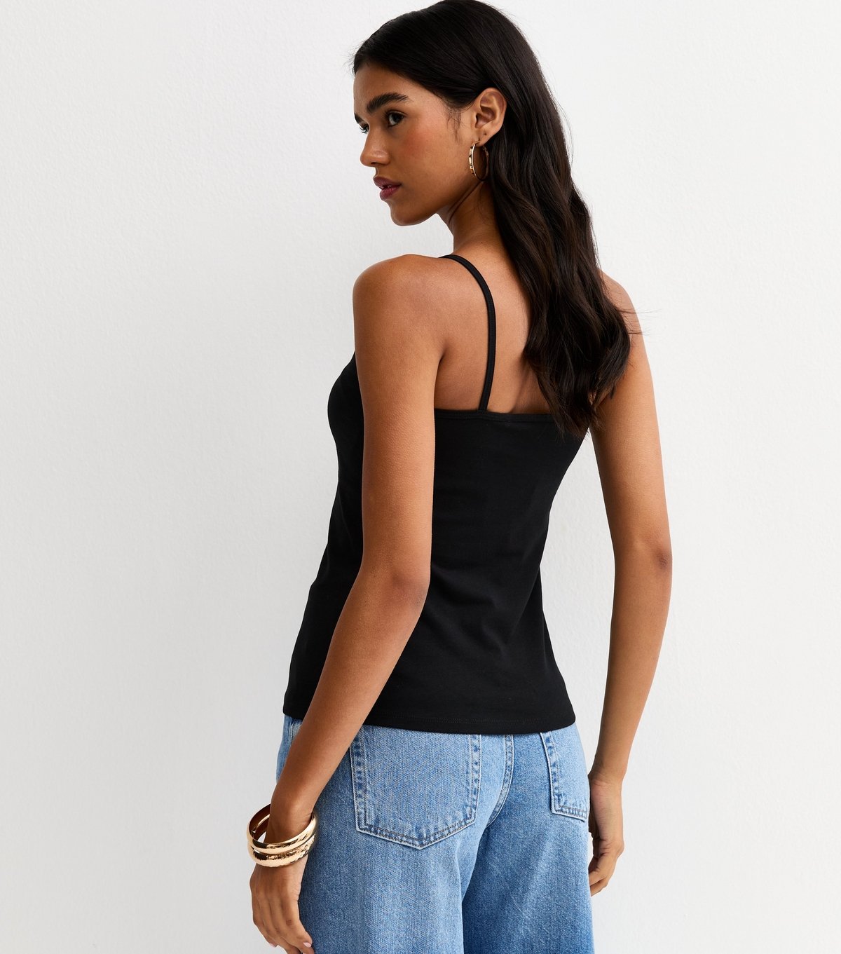 New Look Women's Black Scoop Neck Cami Top New Look - 4