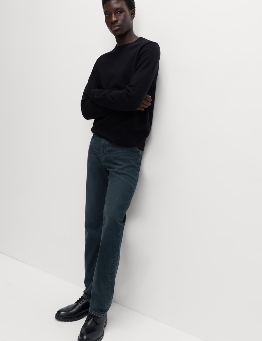 Marks & Spencer M&S Straight Fit Stretch Jeans Smokey Blue - 2