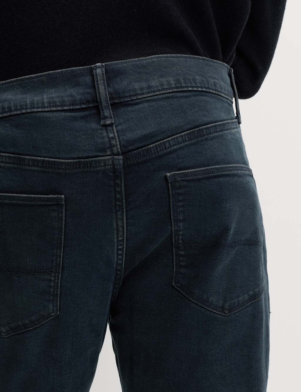 Marks & Spencer M&S Straight Fit Stretch Jeans Smokey Blue - 4