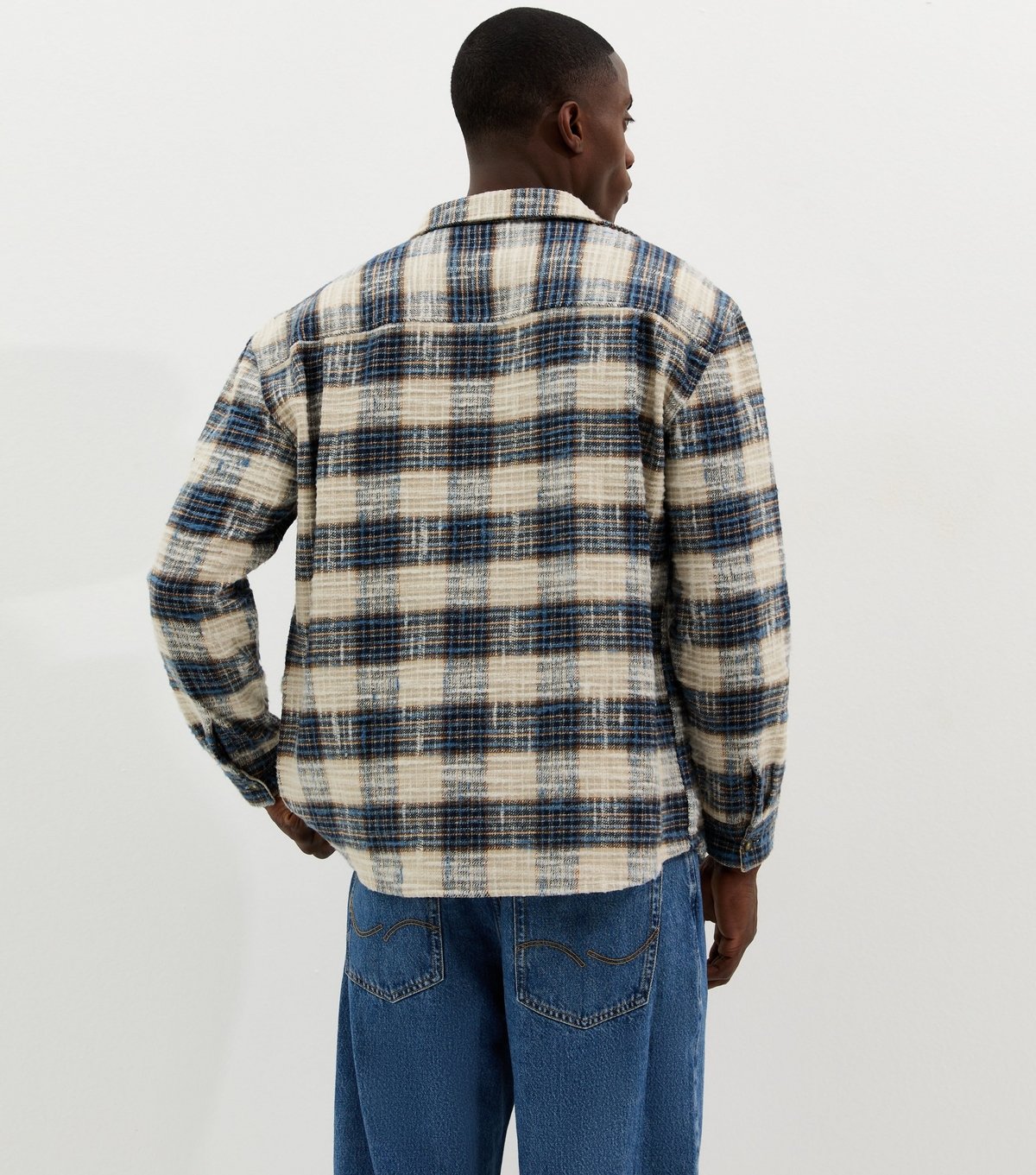 New Look Men's Blue Oversized Flannel Check Shirt New Look - 4