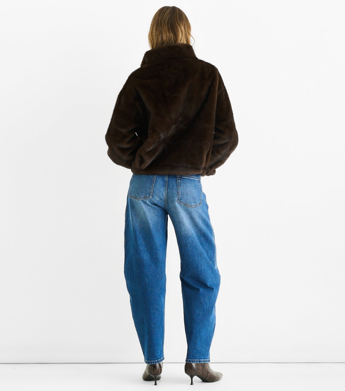 Gini London Women's Brown Faux Fur Jacket Gini London New Look - 4