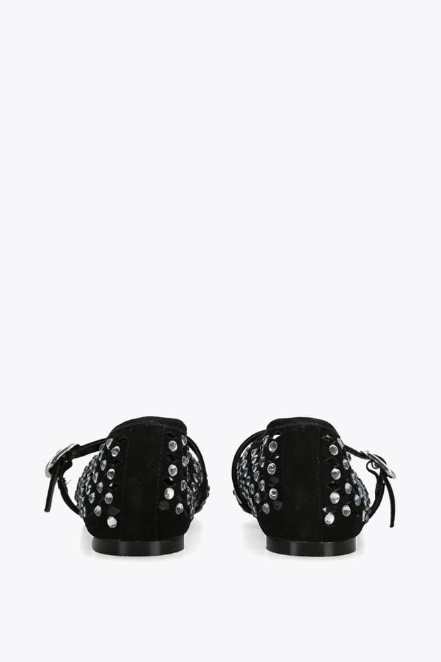 Steve Madden STEVE MADDEN Women's 'Rerun Black Suede' Suede Flats - 3