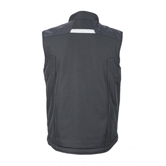 James and Nicholson James and Nicholson Men's Craftsmen Strong Softshell Gilet in Black - 2