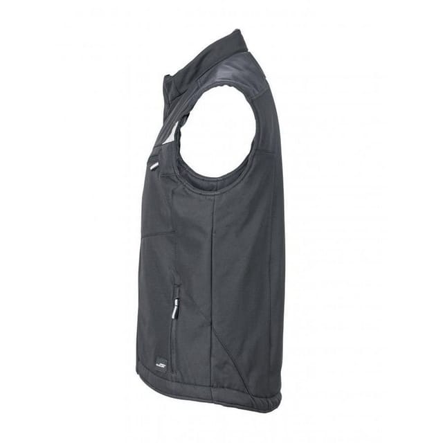 James and Nicholson James and Nicholson Men's Craftsmen Strong Softshell Gilet in Black - 3