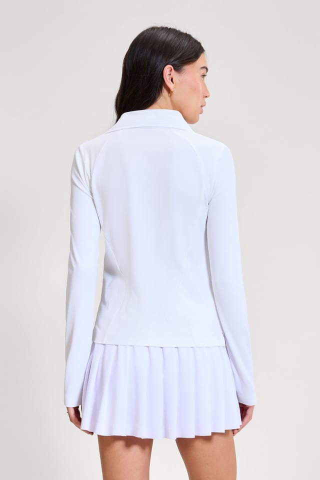 Ellesse Ellesse Women's Jeorg LS Fitted Polo Shirt in White - 2