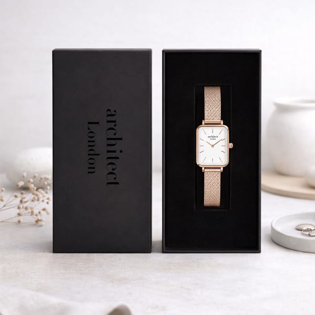 Wear We Met Wear We Met Women's Personalised Lille Watch - Engraved in Rose Gold - 3