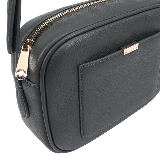 Paul Costelloe Paul Costelloe Women's Sazava Leather Cross Body Bag in Dark Green - 3