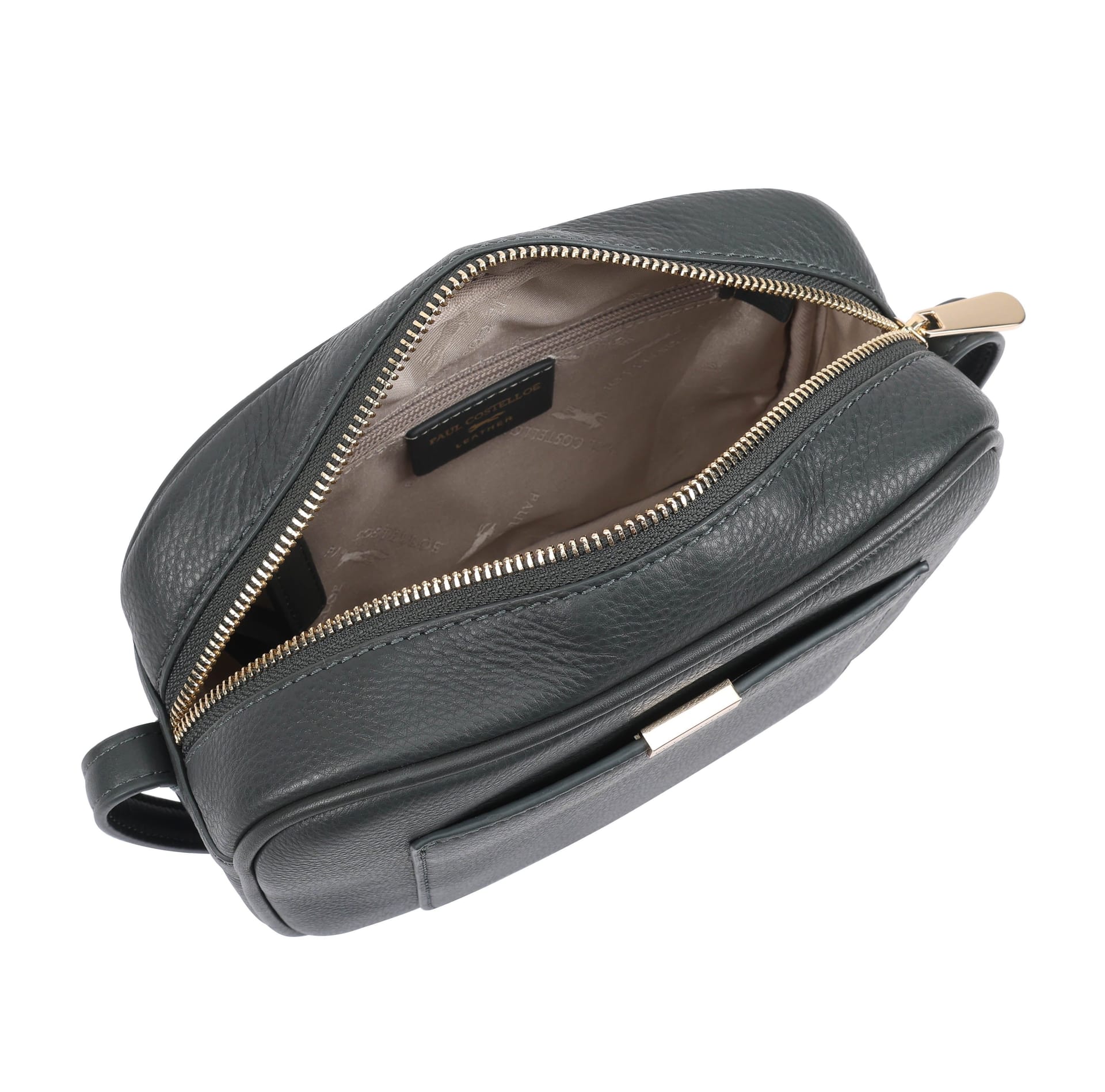 Paul Costelloe Paul Costelloe Women's Sazava Leather Cross Body Bag in Dark Green - 4