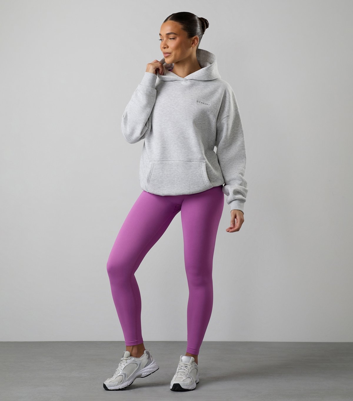 Gym King Women's Bright Pink Logo Print Leggings Gym King New Look - 2