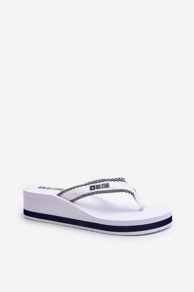 Love Lace Love Lace Women's Platform Anchor Foam Flip Flops for Beach & Walking Comfort in White - 2