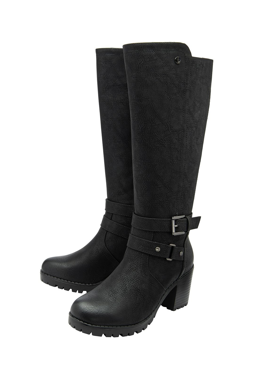 Lotus Lotus Women's 'Melina' Heeled Knee High Boots in Black - 2