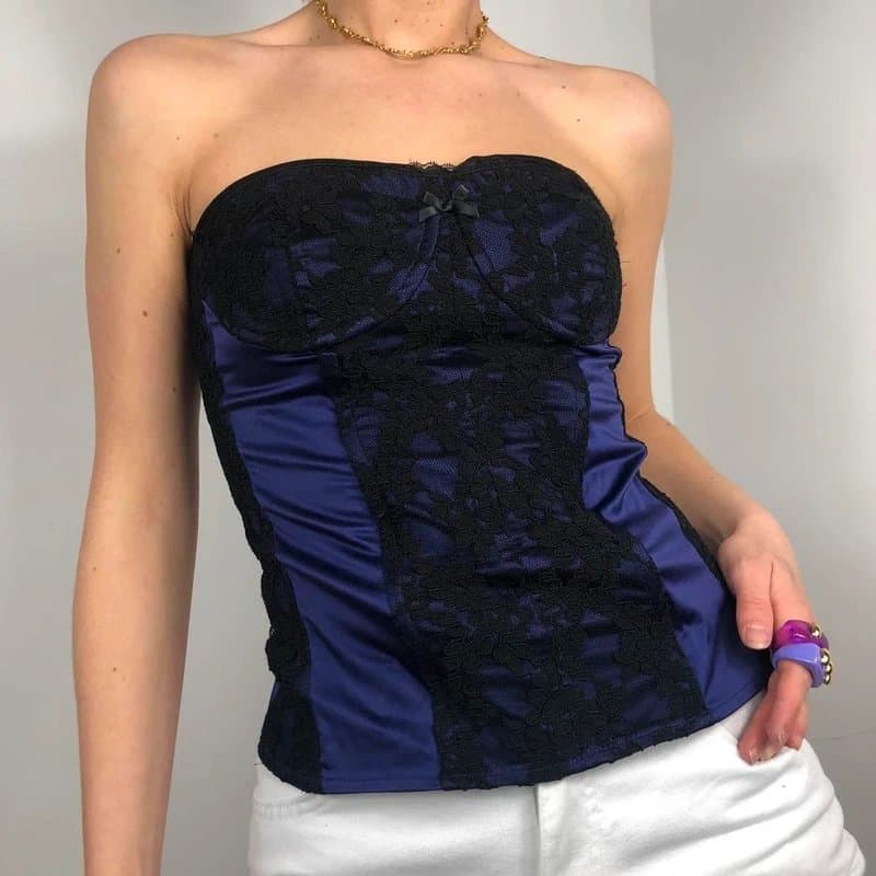Topshop Vintage Topshop purple corset