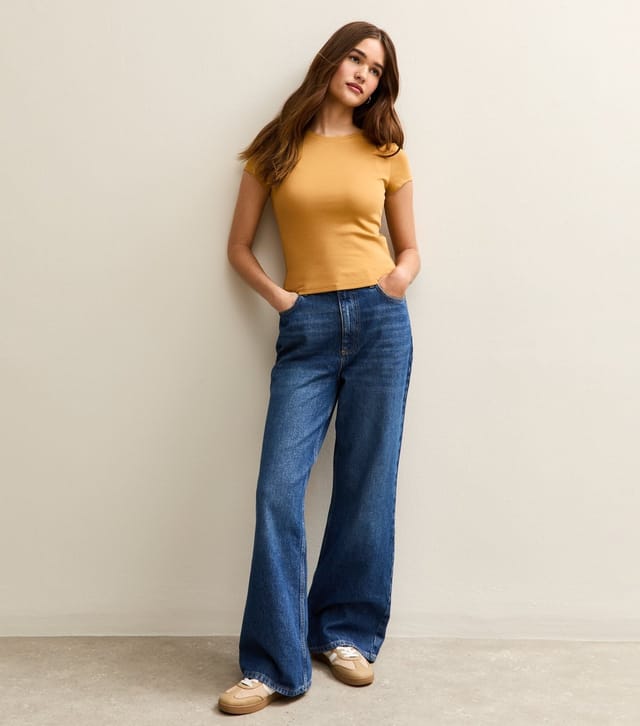 New Look Women's Dark Yellow Short Sleeve Baby Tee New Look - 3