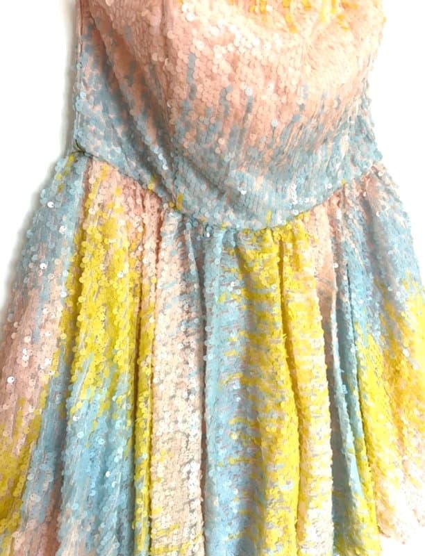 Coast 🤍 COAST Sequin Prom Dress Bandeau Puffball Pastel Occasion Dress Size 14