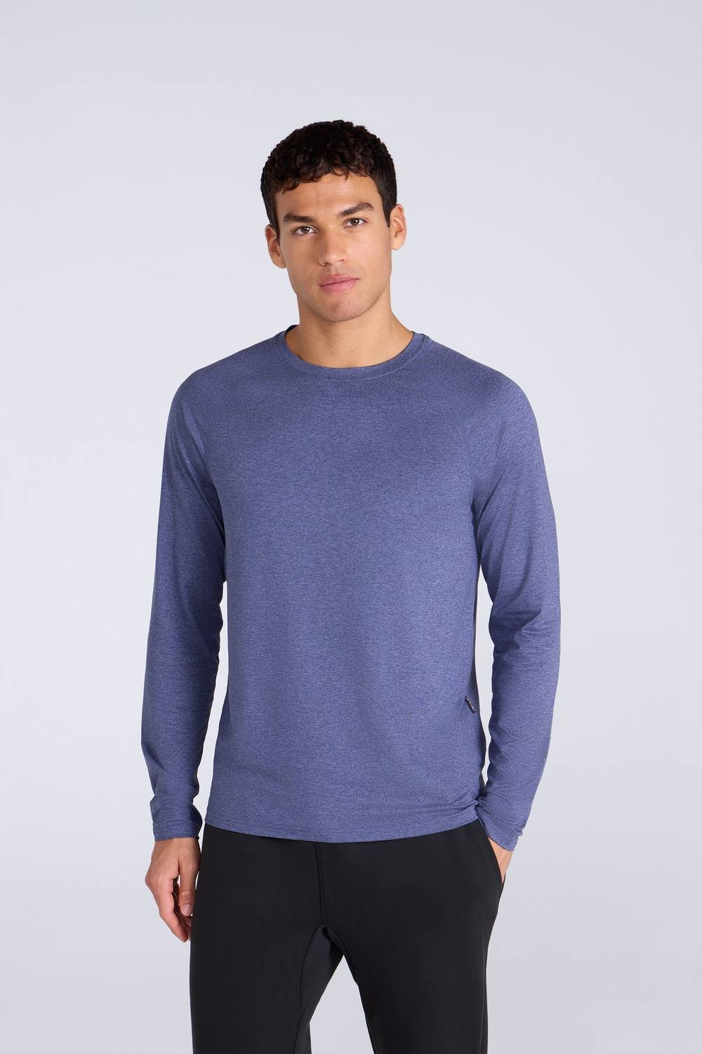 Animal Animal Men's Soft Lightweight Casual Long Sleeve Tee Comfy Quick Dry Active T-Shirt in Blue - 1