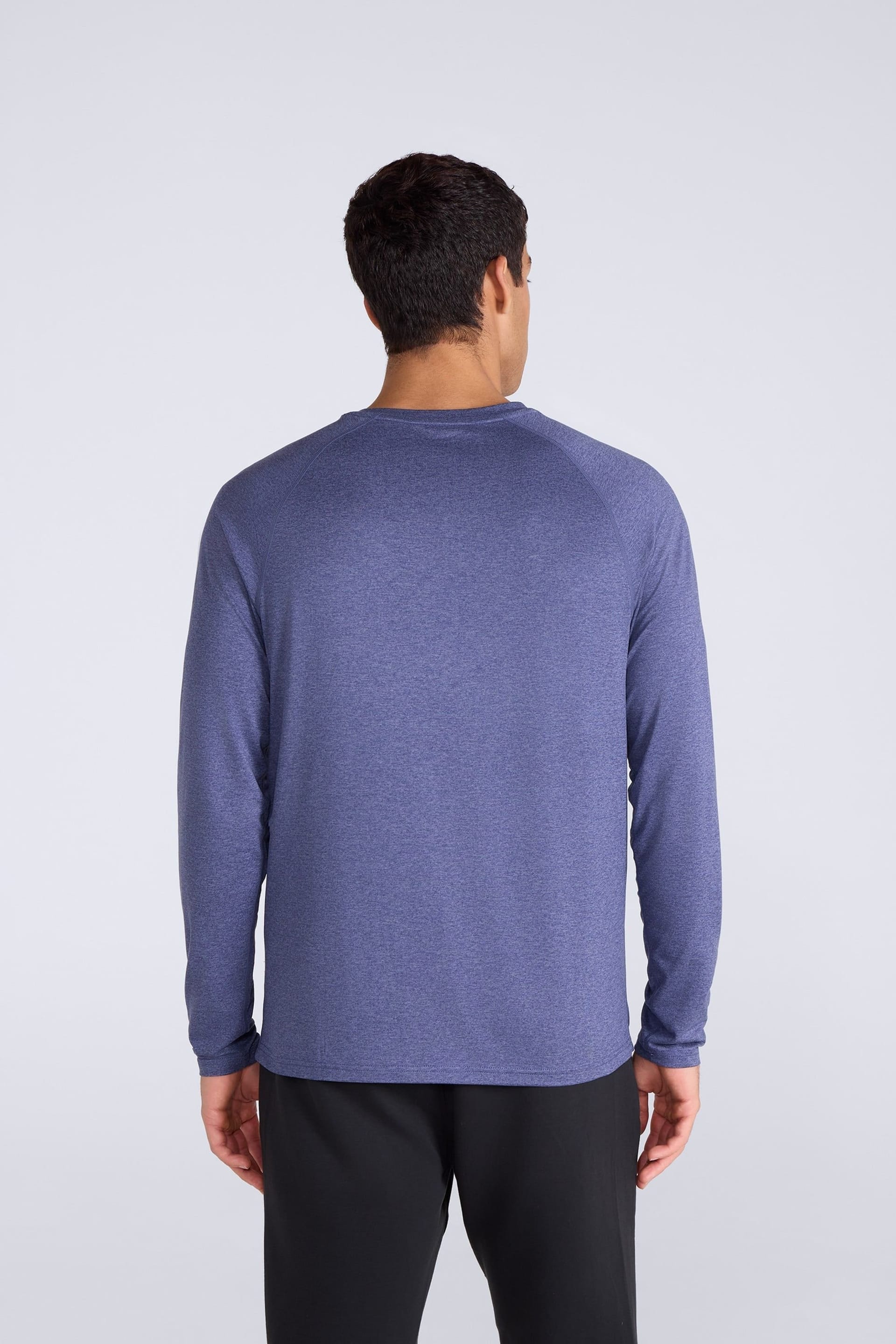 Animal Animal Men's Soft Lightweight Casual Long Sleeve Tee Comfy Quick Dry Active T-Shirt in Blue - 4