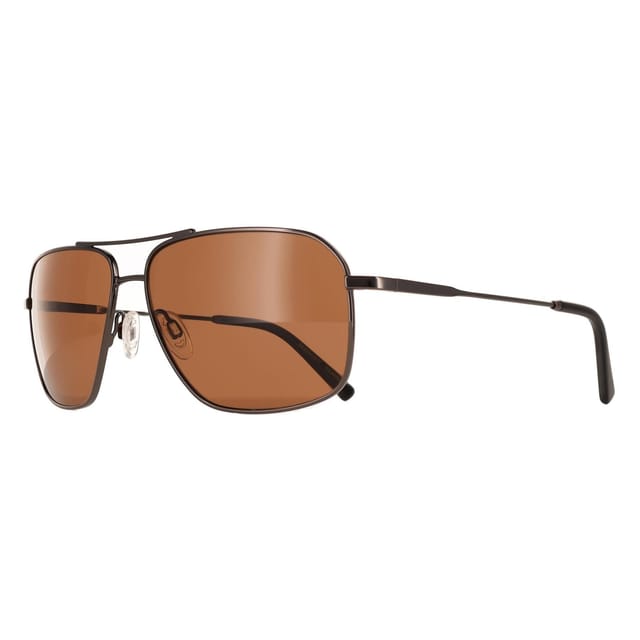 Serengeti Serengeti Men's Aviator Shiny Gunmetal Mineral Polarized Drivers Dorwinn in Grey - 2