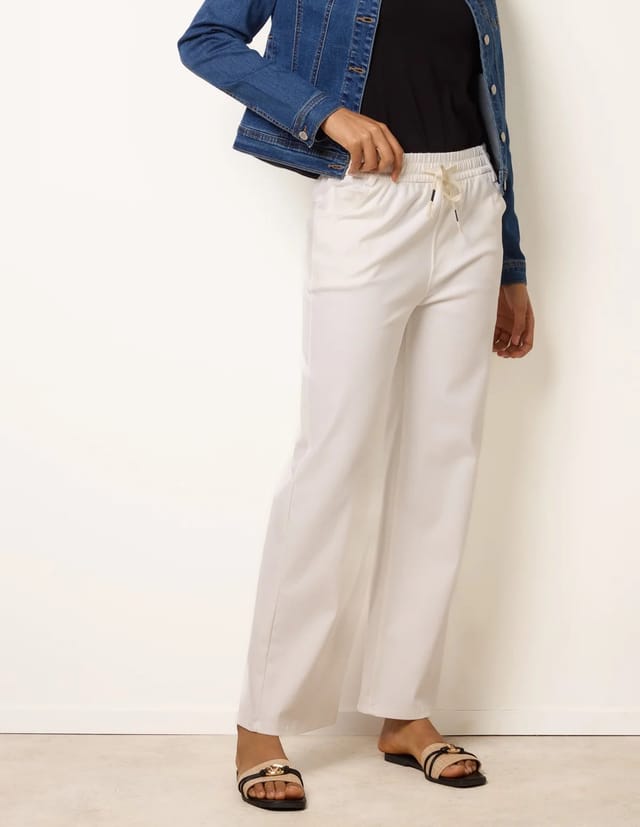 Blue Vanilla Elasticated Trousers With Tie - 2