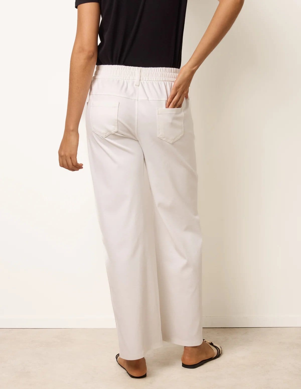 Blue Vanilla Elasticated Trousers With Tie - 4