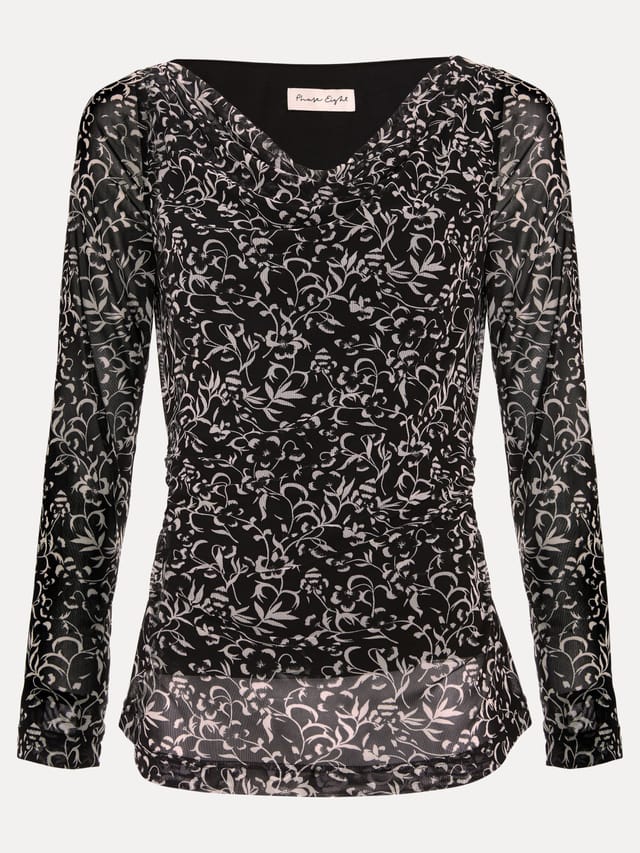 Phase Eight Phase Eight Women's Tammy Cowl Neck Top in Black - 2