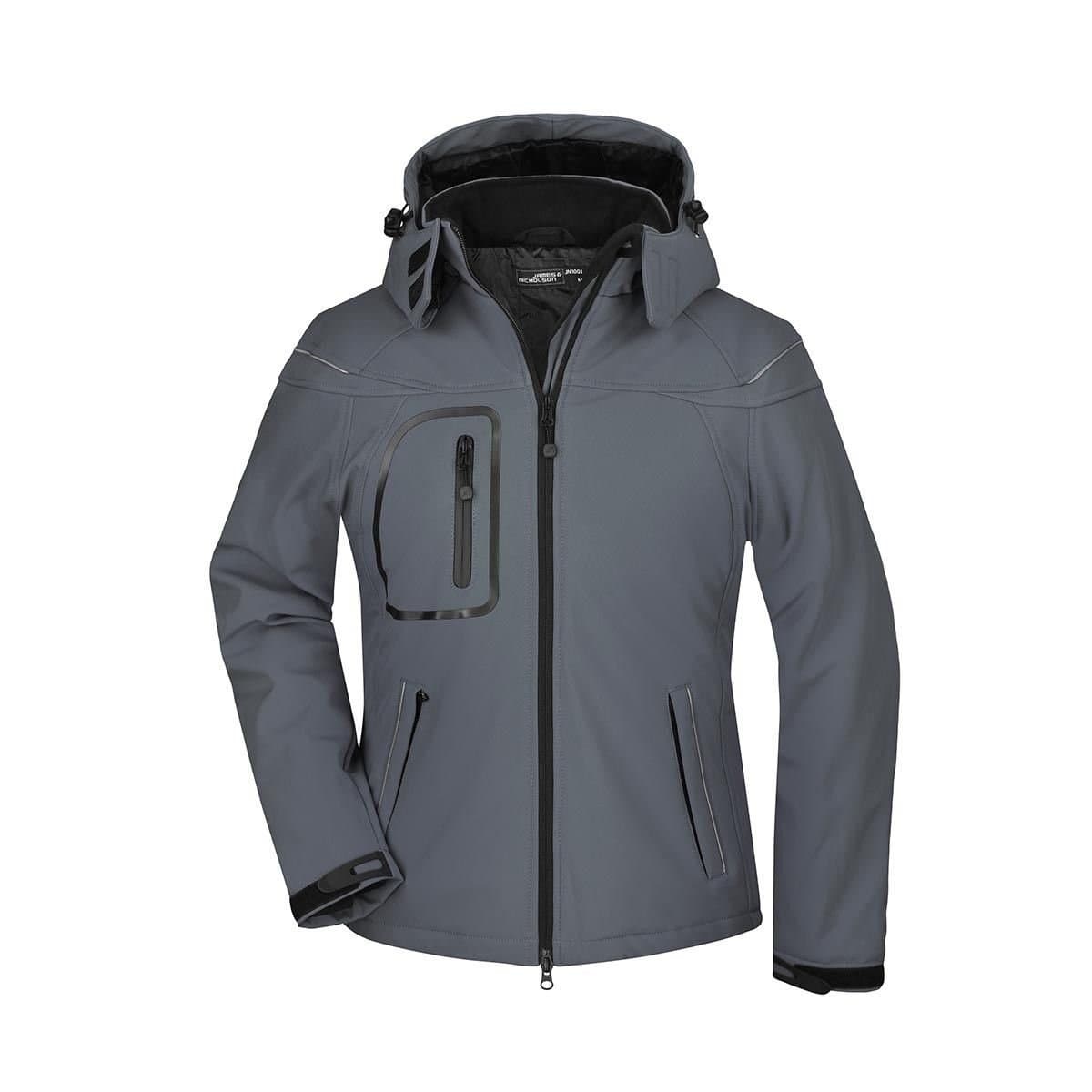 James and Nicholson James and Nicholson Women's Soft Shell Jacket in Dark Grey