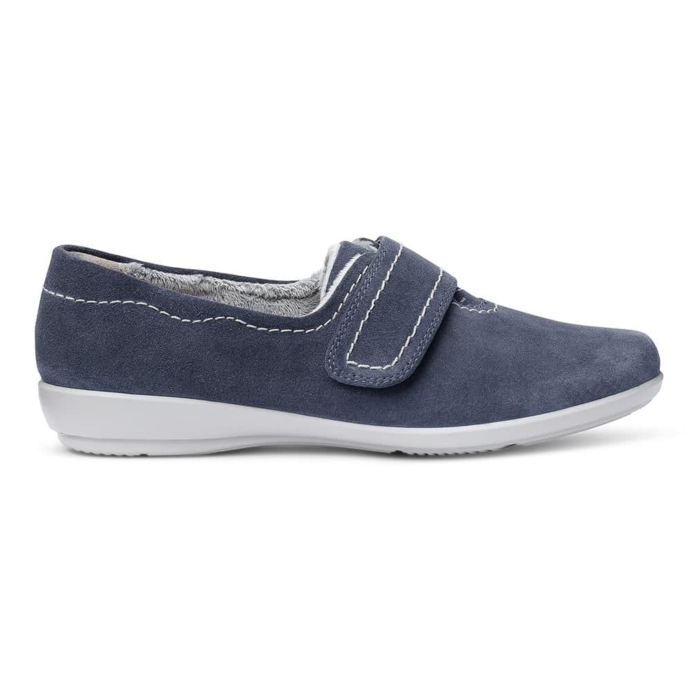 Hotter Hotter Women's 'Toasty' Slippers in Mid Blue