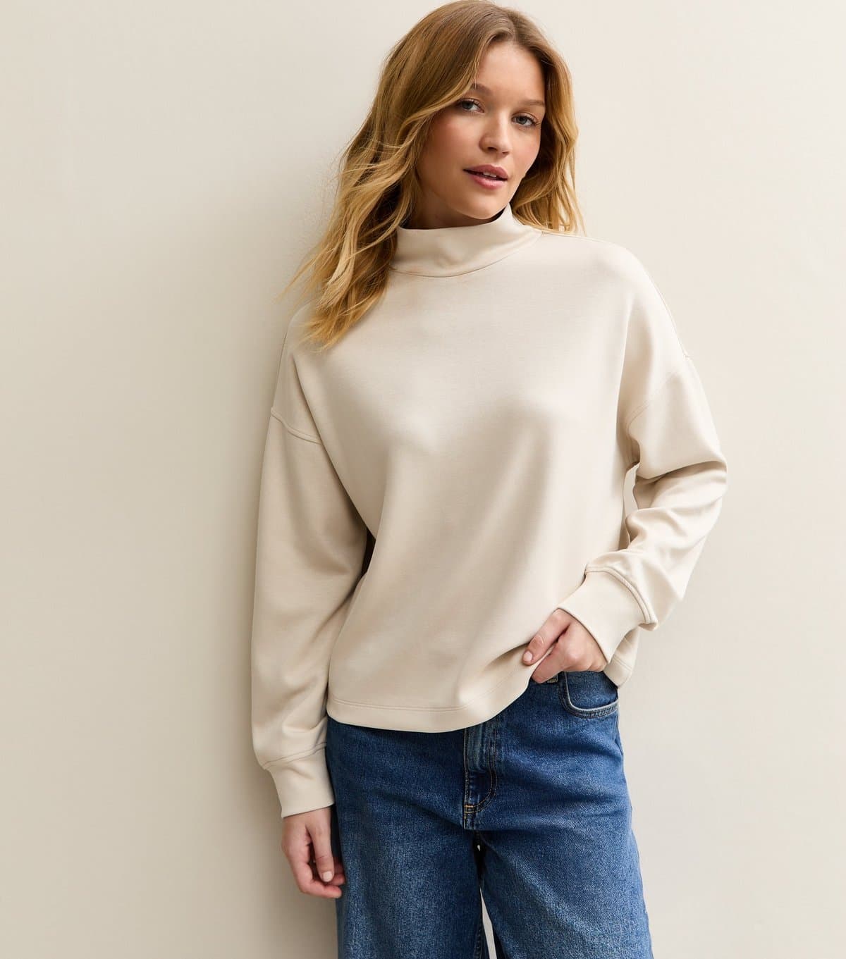 New Look Women's Premium Stone Funnel Neck Sweatshirt New Look