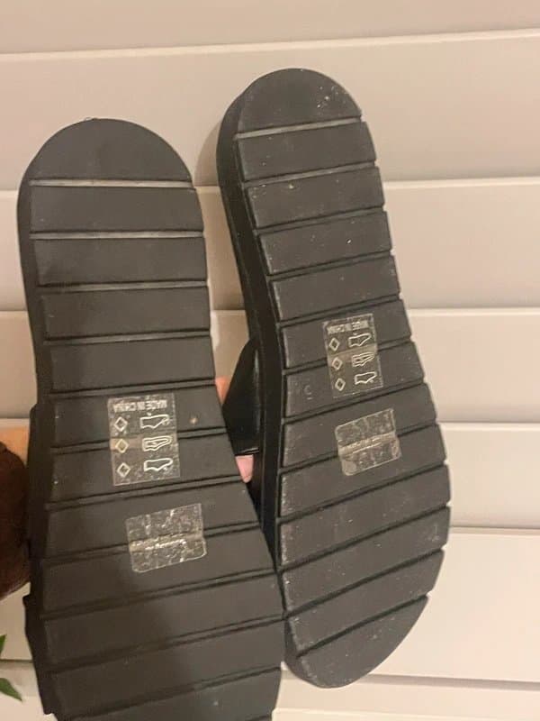 ASOS Black leather look sliders