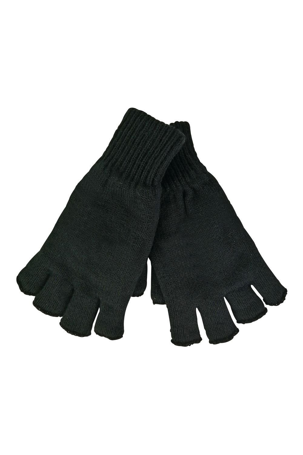 Thinsulate Thinsulate Men's 3M Thermal Insulated Black Fingerless Gloves - 4