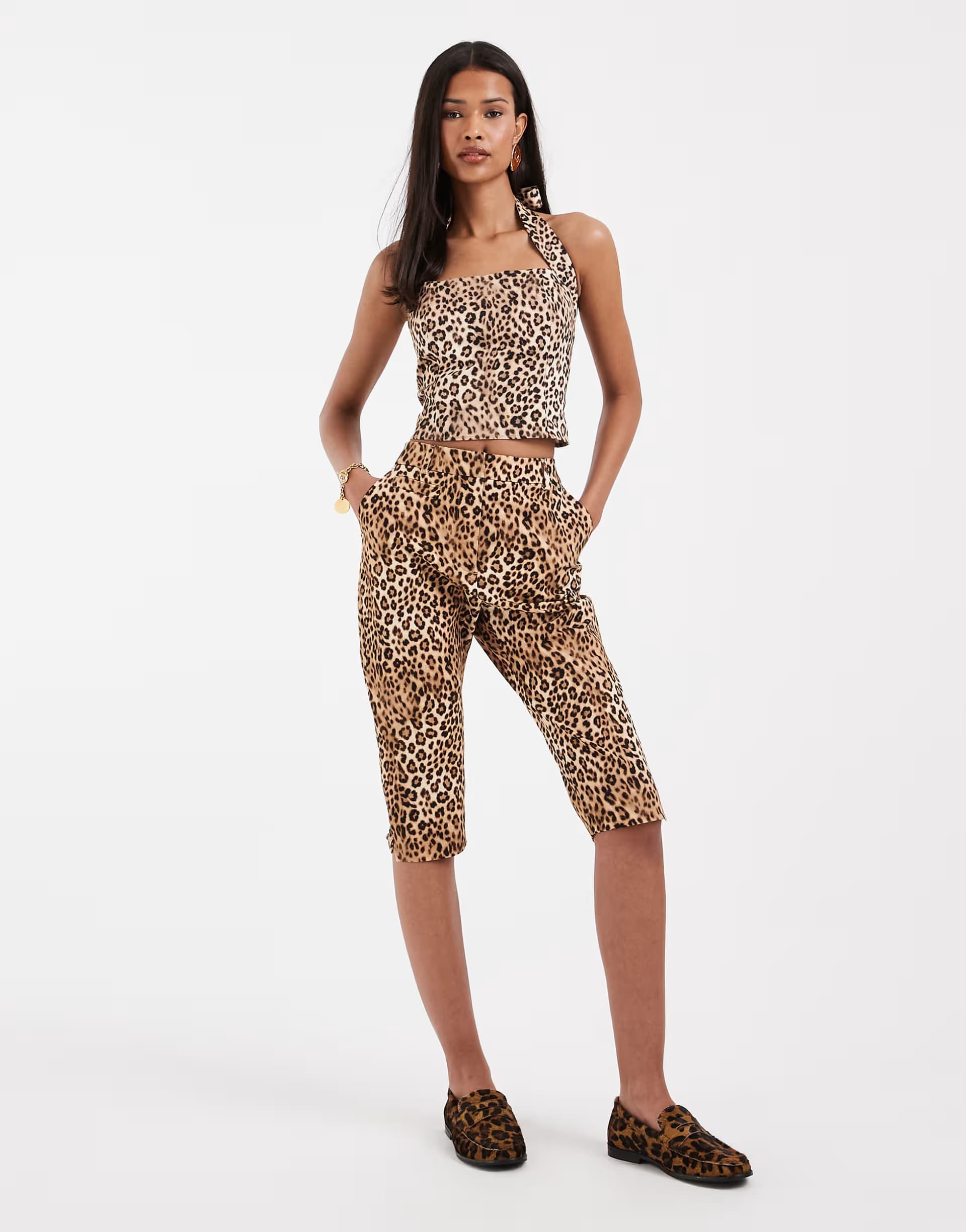 ASOS ASOS DESIGN trouser in leopard print co-ord