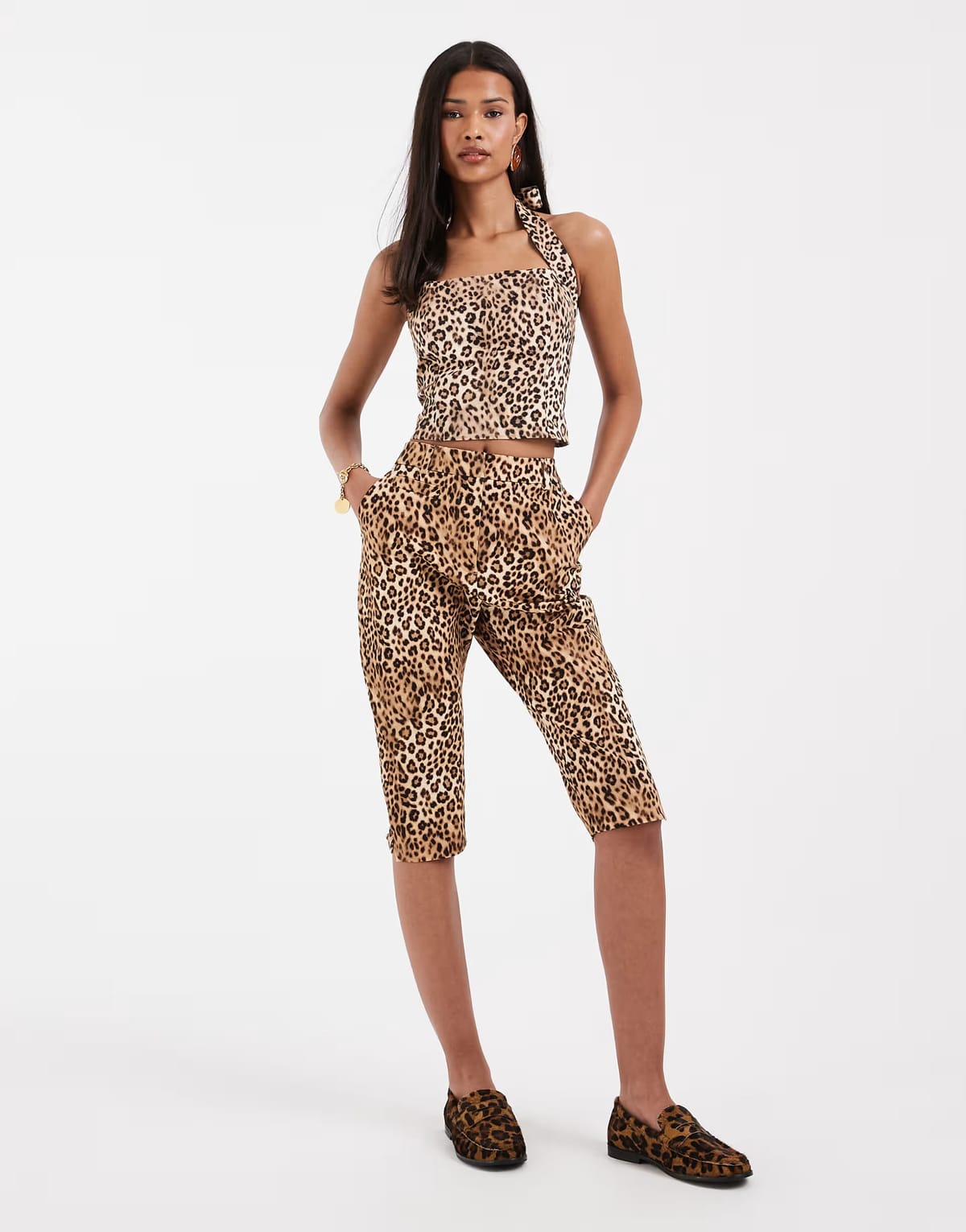 ASOS ASOS DESIGN trouser in leopard print co-ord - 1