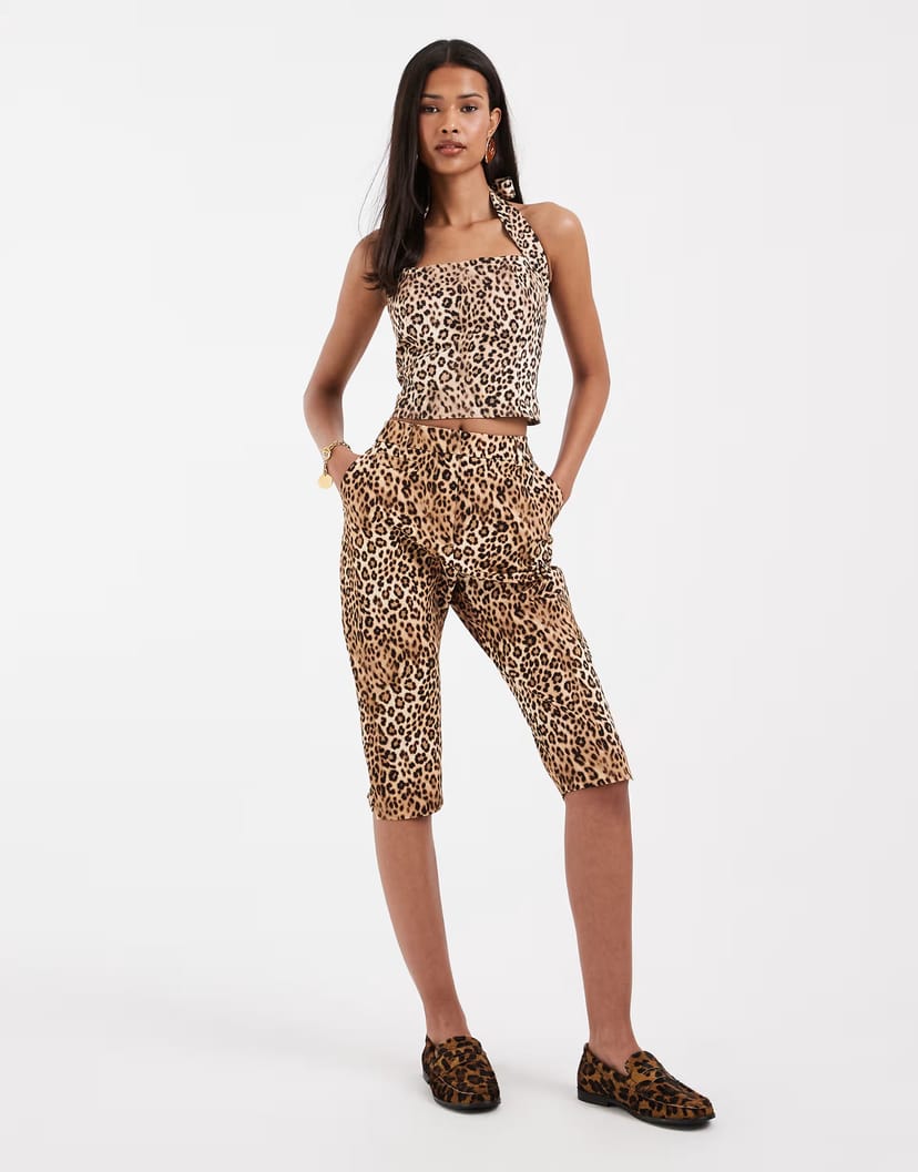 ASOS ASOS DESIGN trouser in leopard print co-ord - 1