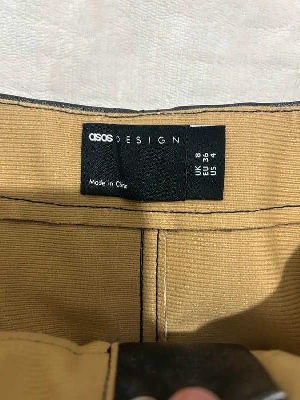 ASOS Design Faux Leather Mini Skirt