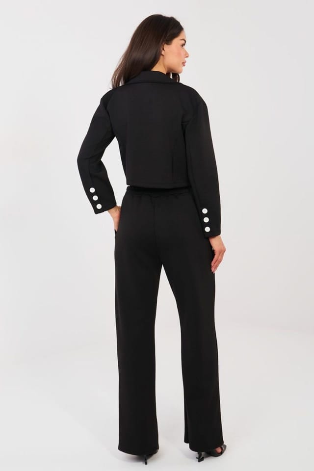 Love Lace Love Lace Women's Butter Soft Blazer & Straight Trouser Set in Black - 3