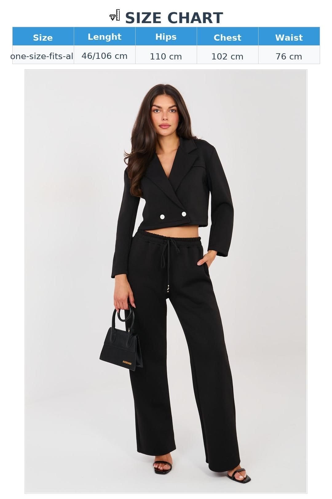 Love Lace Love Lace Women's Butter Soft Blazer & Straight Trouser Set in Black - 4